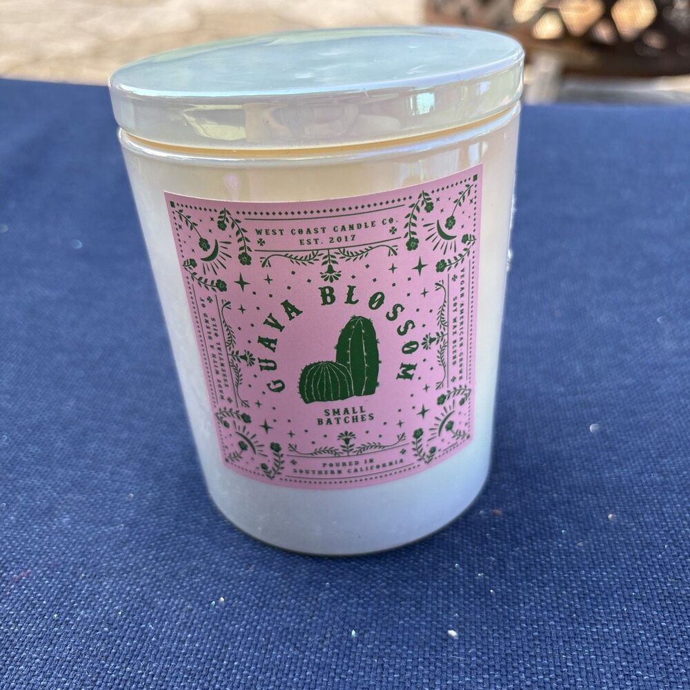 LEOBEN COMPANY Guava Blossom Candle 9oz West Coast Candle Co Soy Vegan - NEW
